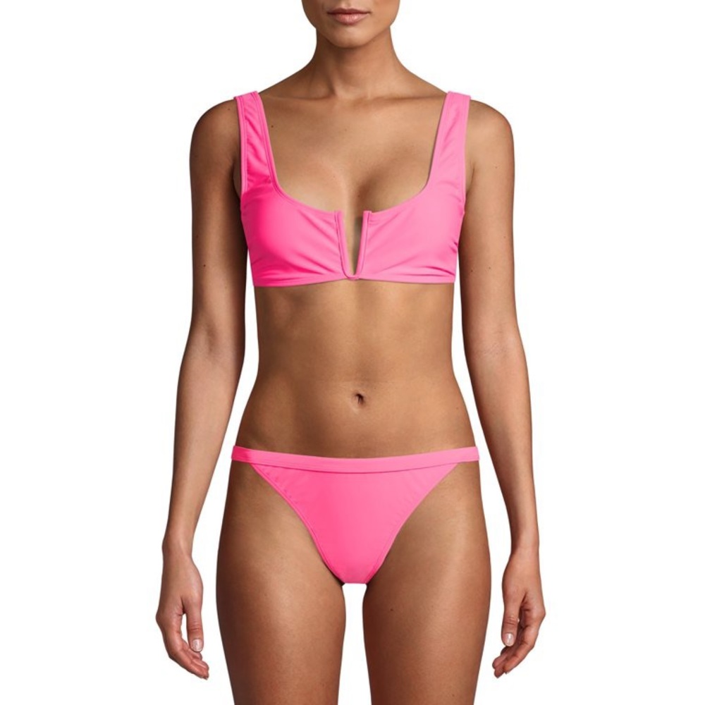 Hot Pink Bikini Top and Bottom Set